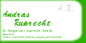 andras ruprecht business card